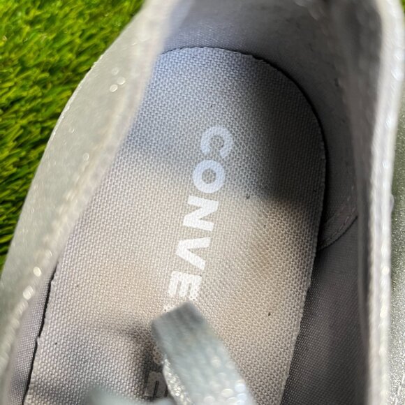 Converse Chuck Taylor All Star Low Womens Size 8 Silver Athletic Shoes Sneakers - Picture 8 of 10